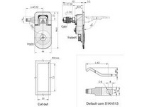 Замок с поворотной ручкой для шкафов MS726