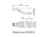 Замок с поворотной ручкой для шкафов MS727