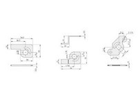 Замок с поворотной ручкой для шкафов MS710