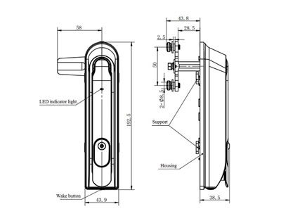 Электронный замок DS864-8-7F-3